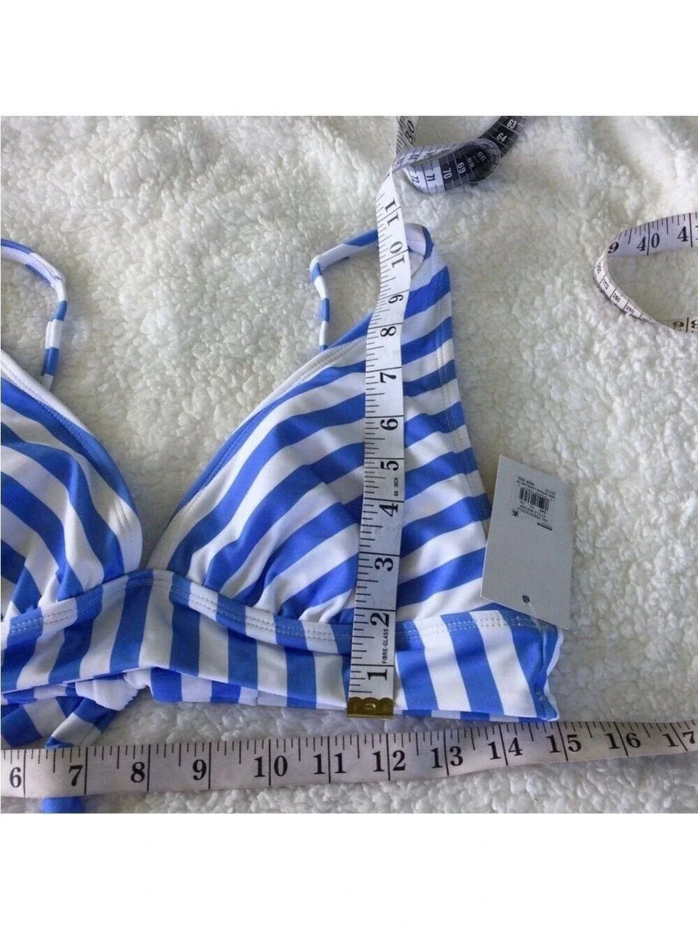 SO bikini Woman’s Junior size XXL blue and white (periwinkle) striped